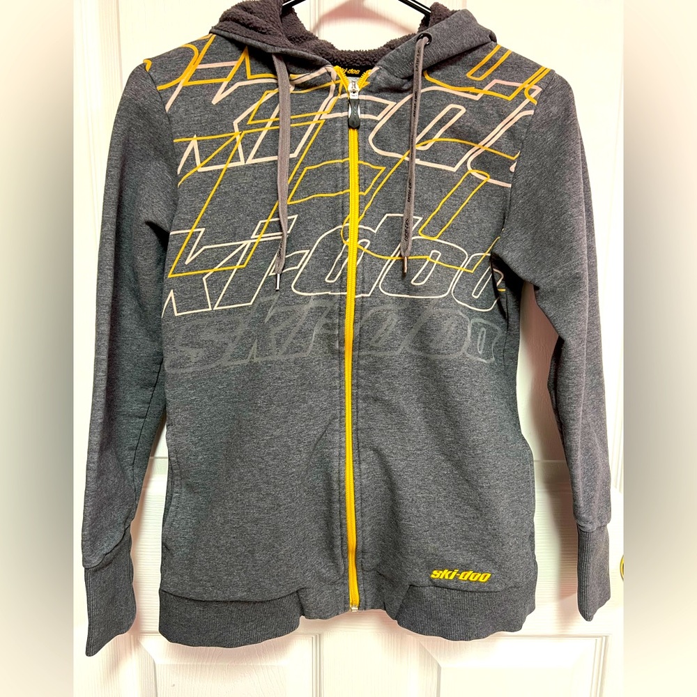 Ski Doo Ladies size Small gray hooded sweatshirt